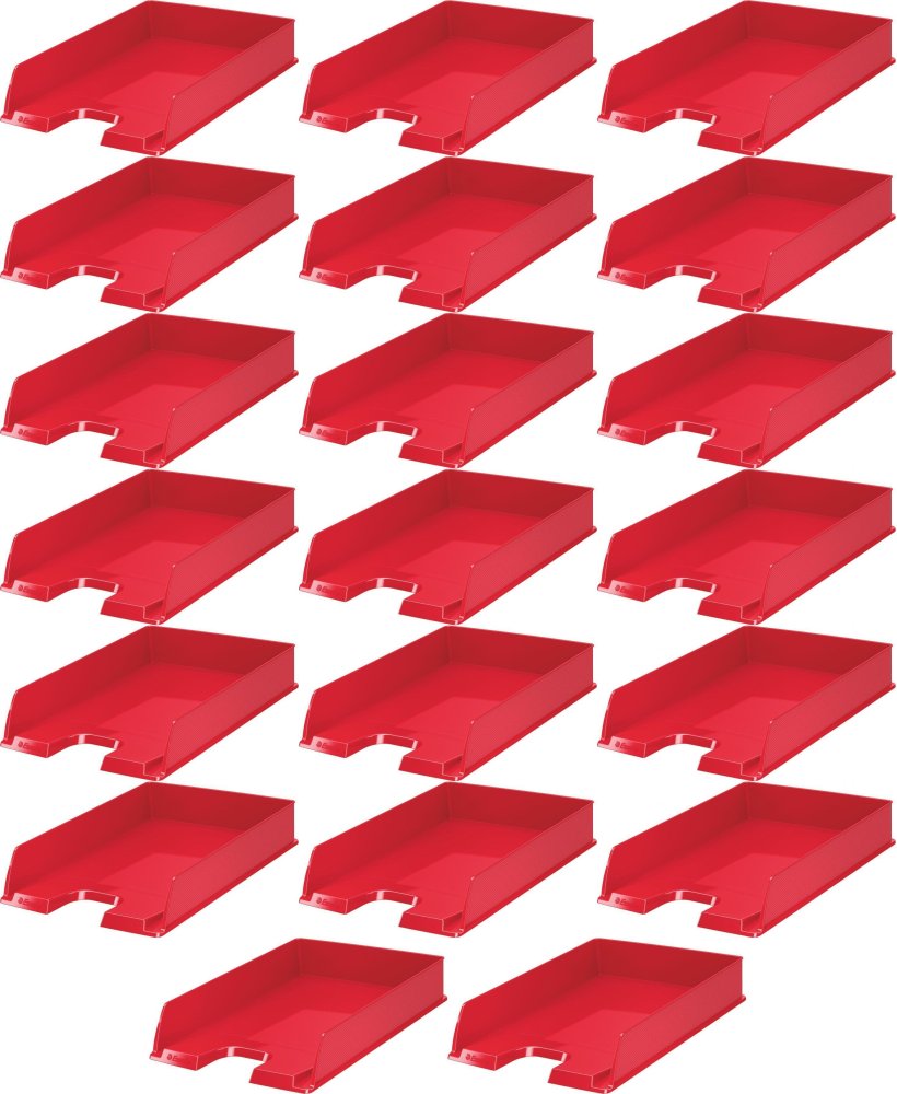 20x Półka na dokumenty Esselte Europost Vivida, A4, plastikowa, czerwony