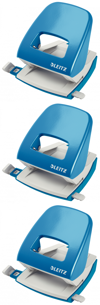 3x Dziurkacz Leitz New NeXXt, duży, do 30 kartek, jasnoniebieski