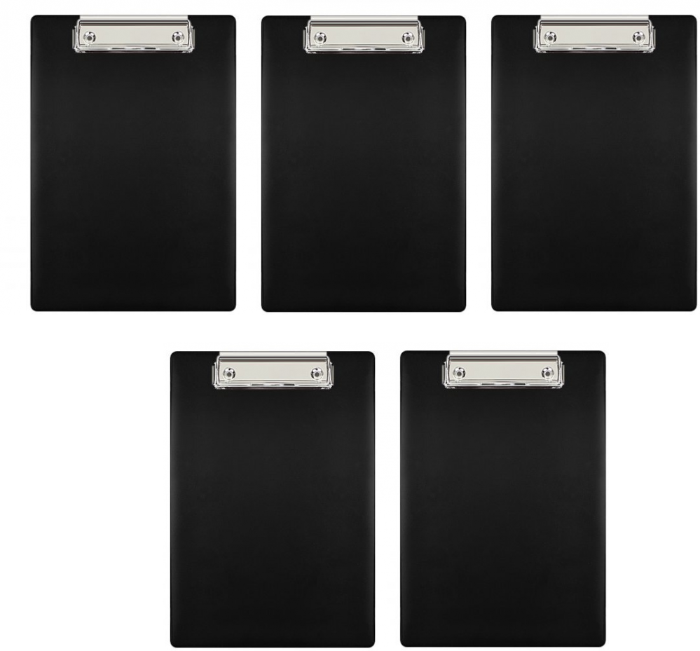 5x Clipboard Biurfol, A5, czarny