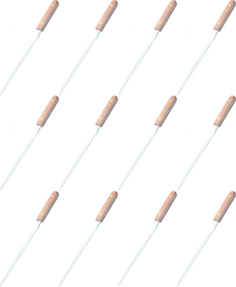 12x Nóż do kopert z drewnianą rączką Office Products, 25cm, brązowy