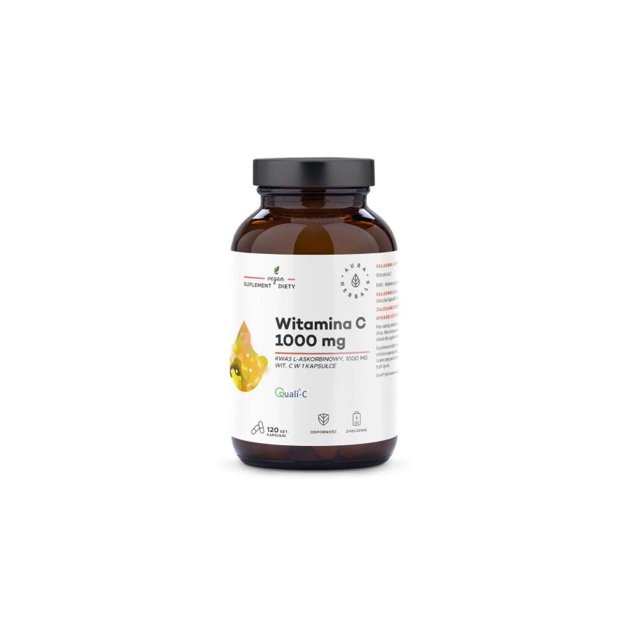 Aura herbals - witamina c 1000 mg, 120 kapsułek (data ważności: 22.09.2026)