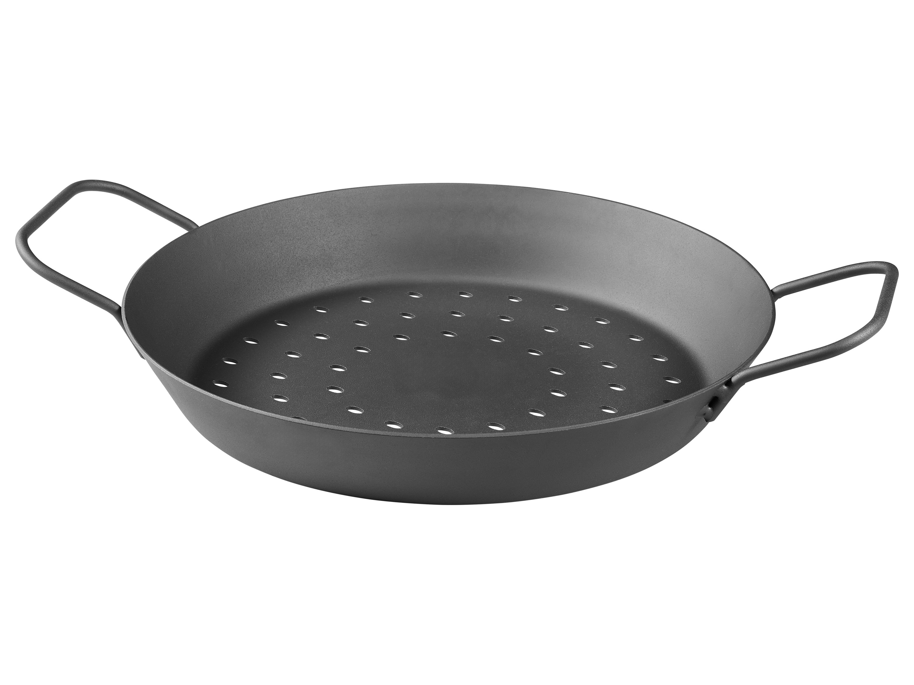 Grillmeister Patelnia do grillowania Patelnia żelazna Ø 28 cm, dziurkowana