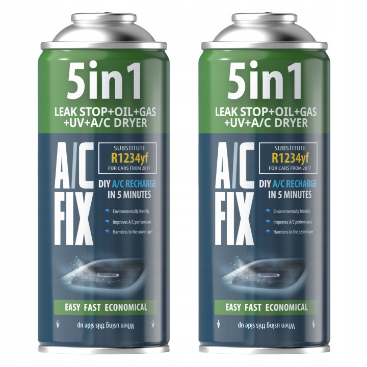 AC FIX CZYNNIK CHŁODNICZY KLIMATYZACJI R1234YF 2X 5W1 GAZ USZCZELNIACZ UV 470G - Petrostar