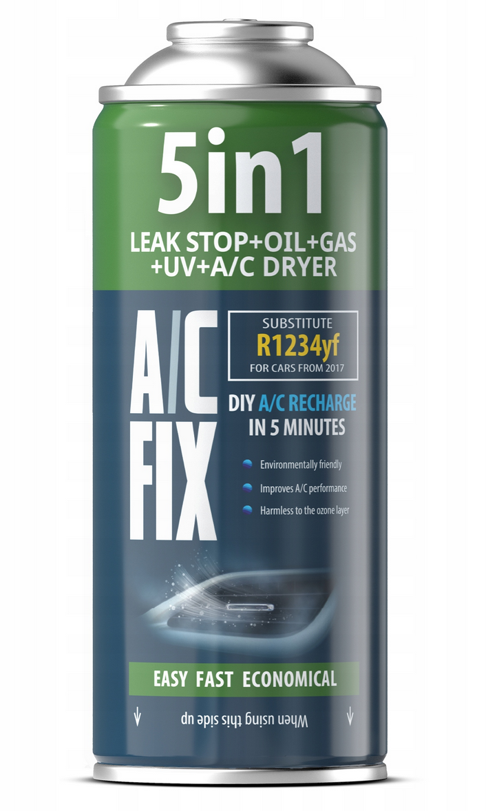 AC FIX CZYNNIK CHŁODNICZY KLIMATYZACJI 5W1 GAZ USZCZELNIACZ R1234YF XL - Petrostar