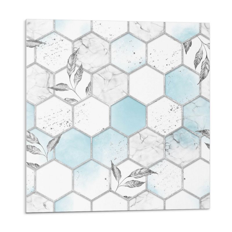 Kafelki samoprzylepne Wallfluent 50x50 cm Liściasty wzór w formie heksagonów 4 szt.