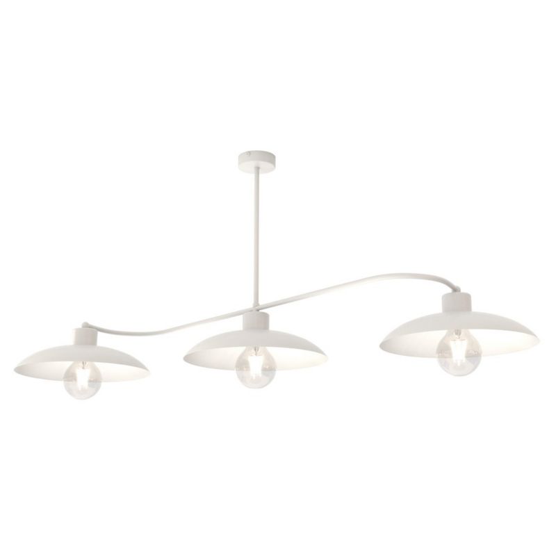 Lampa sufitowa wisząca Emibig Foster 0658 biała industrialna 3xE27 x 15W 1 szt.