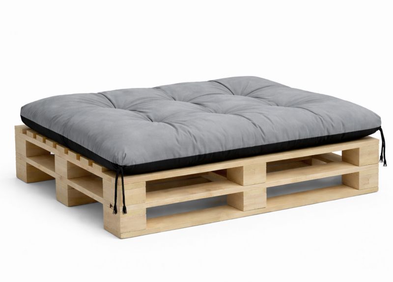 Poduszka ogrodowa MAXSTONE 120x80 cm szara wodoodporna na ławkę paletową huśtawkę 1 szt