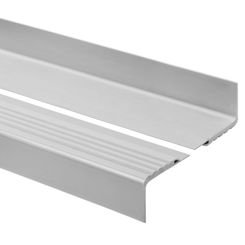 Profil schodowy PVC 48x42 mm QUEST, listwa antypoślizgowa na schody - 150 cm, szary