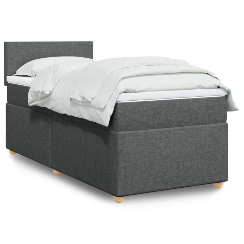 Łóżko kontynentalne WaszeMeble 100x200 cm ciemnoszara WM-3288885 1 szt.