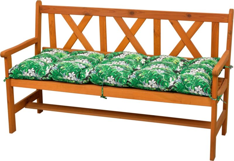 Poduszka na ławkę ogrodową AMPO 140 cm zielony czarny 1 szt.