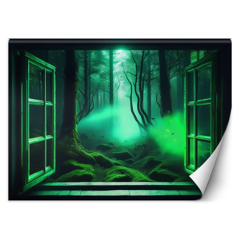 Fototapeta Feeby Widok z okna Fantastyczny las 450x315 1 szt