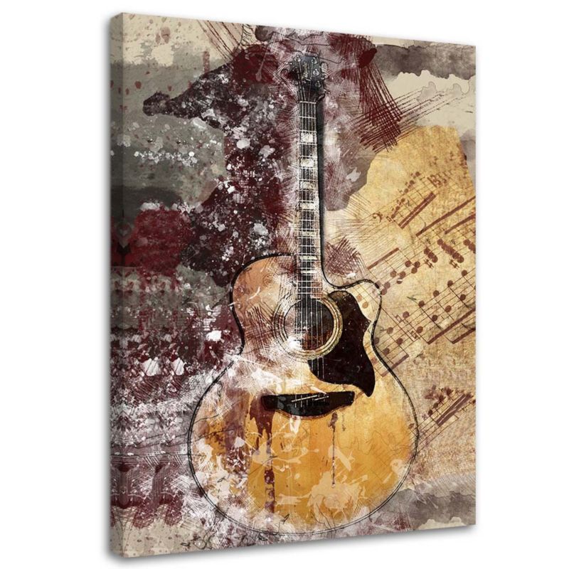 Obraz na płótnie Feeby Pastelowa gitara retro 30x45cm 1szt