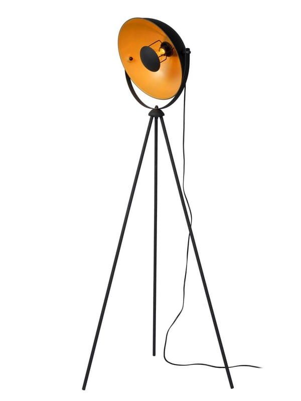 Lampa podłogowa stojąca Lucide Alvaro czarno-złota 1 x E27 x 40W wym: 148 x 66,5 x 34,5 cm - 1 szt.