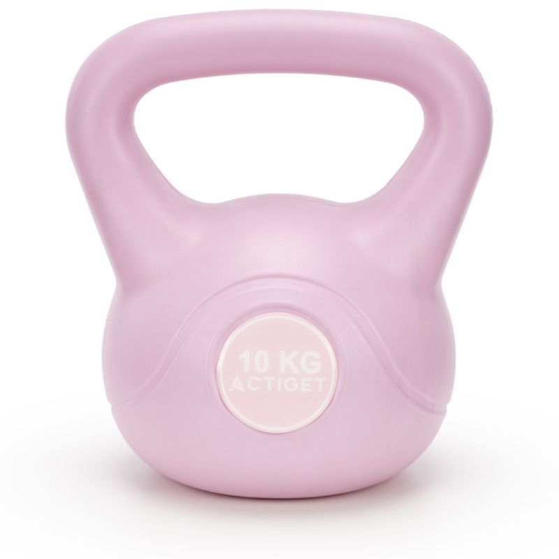 Kettlebell Actiget do ćwiczeń 10 kg hantla, odważnik treningowy ABS kula różowa 1 szt.