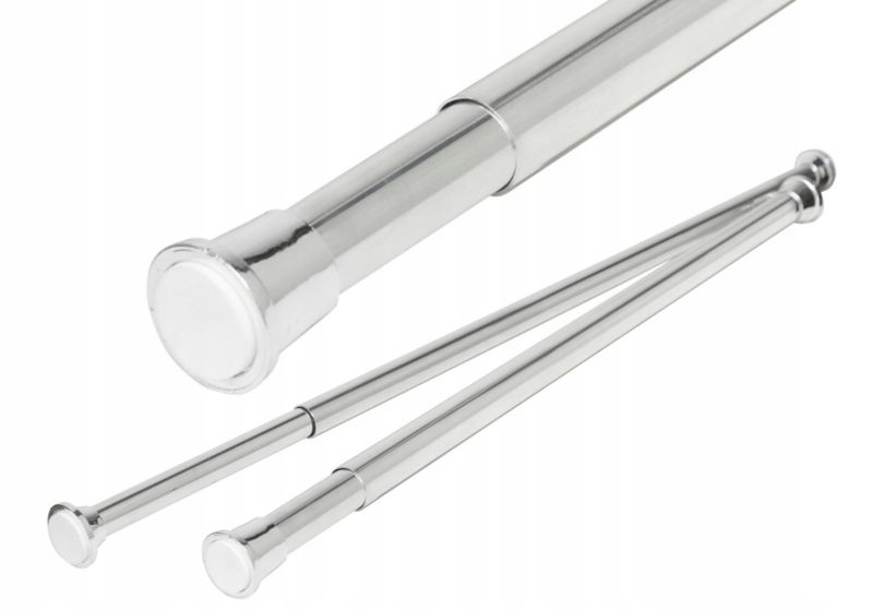Drążek prysznicowy do zasłon Estiva rozporowy 70-110 cm srebrny 27 mm 1 szt.