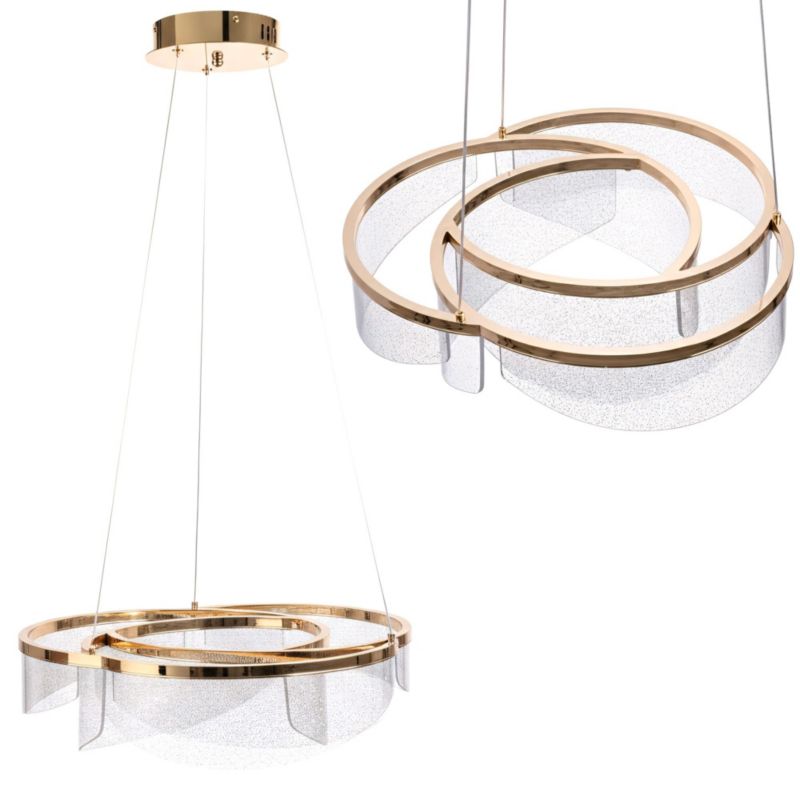 Lampa Sufitowa Wisząca Toolight G138-Cp Złoty 1Szt
