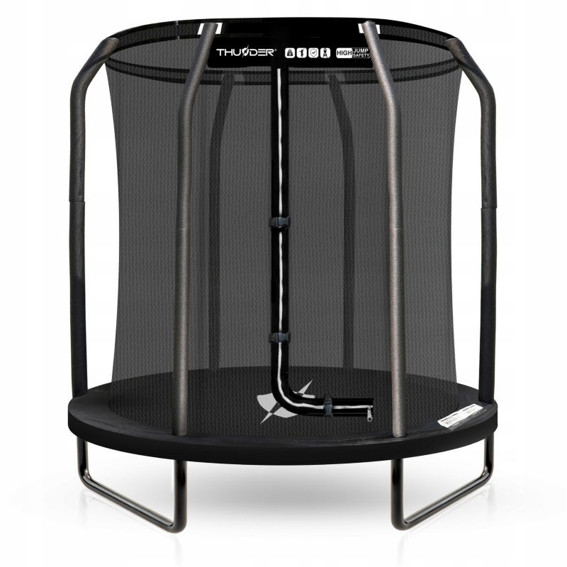 Trampolina ogrodowa THUNDER dla dzieci 4.5FT 140 cm mała stabilna z siatką ochronną 1szt.