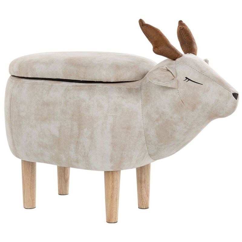 Pufa zwierzak ze schowkiem Reindeer Beżowy Renifer 1 szt.