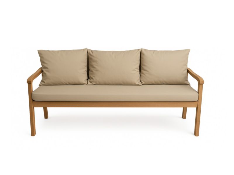 Poduszka ogrodowa na ławkę 3-os, Setgarden, 160x60x50cm, Beżowa dwustronne Poduszki na ławkę zdejmowany pokrowiec,Mix 1szt