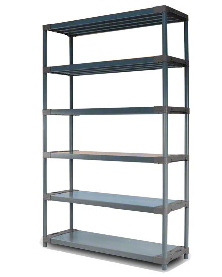 Regał plastikowy MODO24 szary wzmocniony do piwnicy 222x140x46 cm modułowy wodoodporny eco 1 szt.