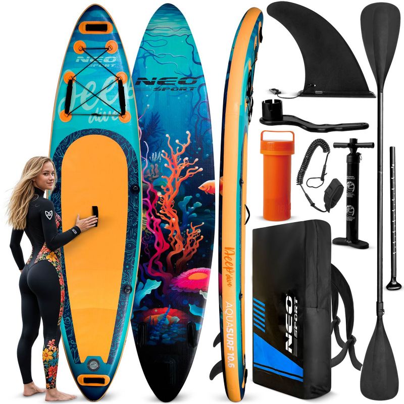 Deska SUP do pływania pompowana Paddle Aquasurf 320cm Neo-Sport 1szt.