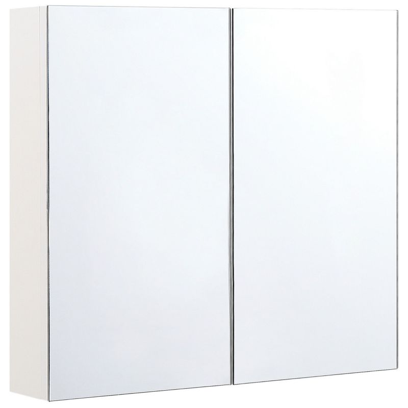 Szafka łazienkowa wisząca z lustrem Navarra 80 cm 70 cm Biały 1 szt.