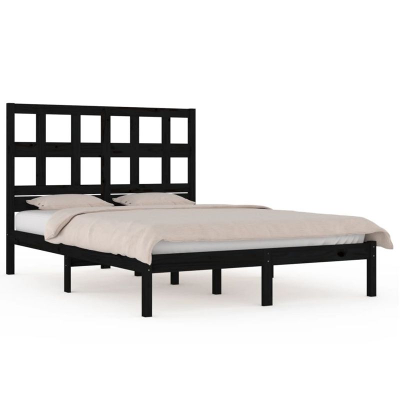 Łóżko drewniane WaszeMeble 200x200 cm czarna WM-3104502 1 szt.