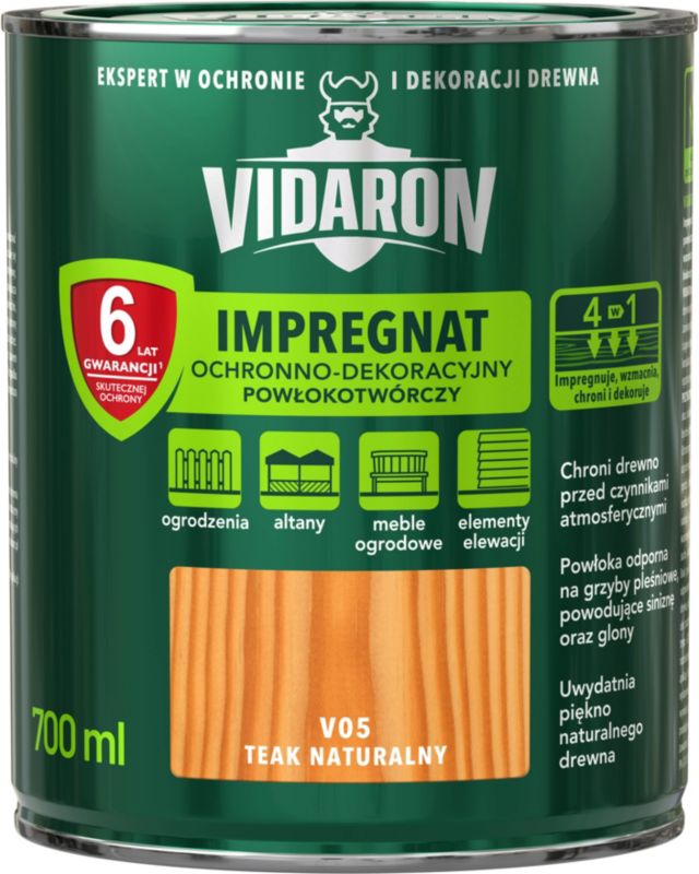 Impregnat do drewna Vidaron teak naturalny 0,7 l