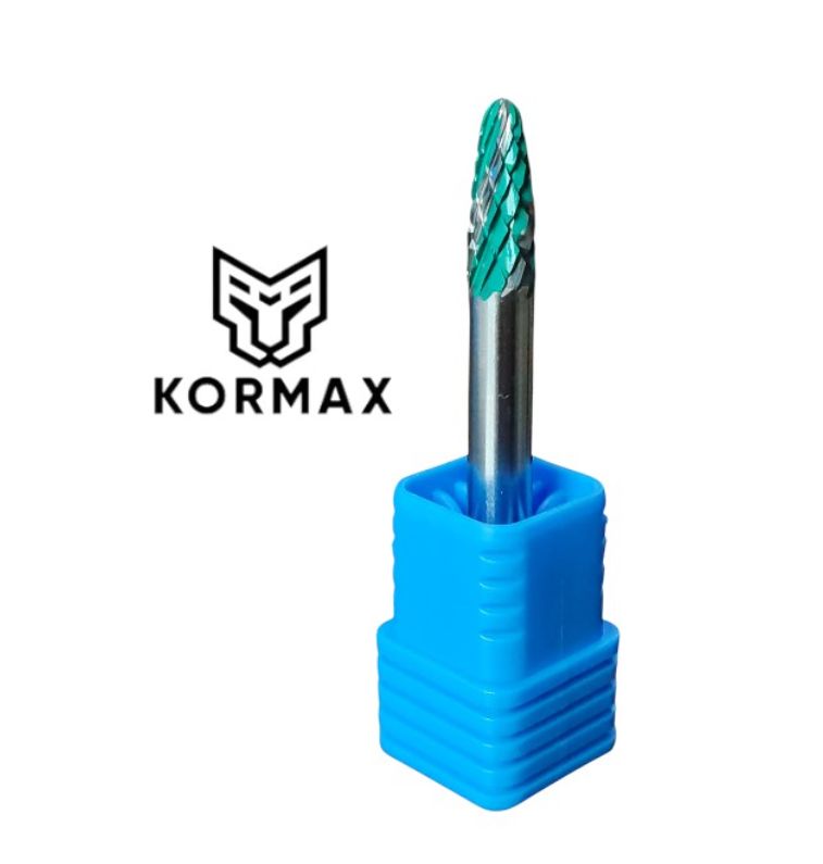 Frez pilnik obrotowy do metalu Kormax 6x16mm chwyt 6mm z węglika spiekanego ząb mieszany (F061606MC) - 1 szt.
