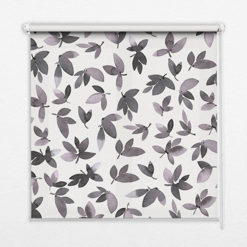 Roleta Do Salonu Tulup 100x140 cm Ciemnoróżowe Liście Montaż do ściany/sufitu 1 szt.