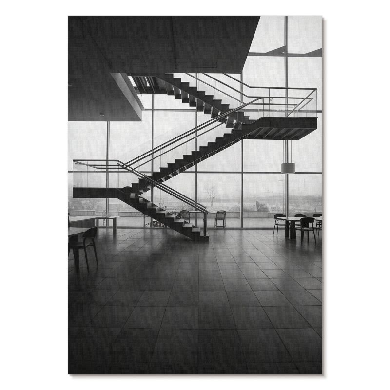 Nowoczesny Plakat na Płótnie Tulup 21x29,7 cm (A4) Schody wnętrze Do biura, salonu, przedpokoju 1 szt.