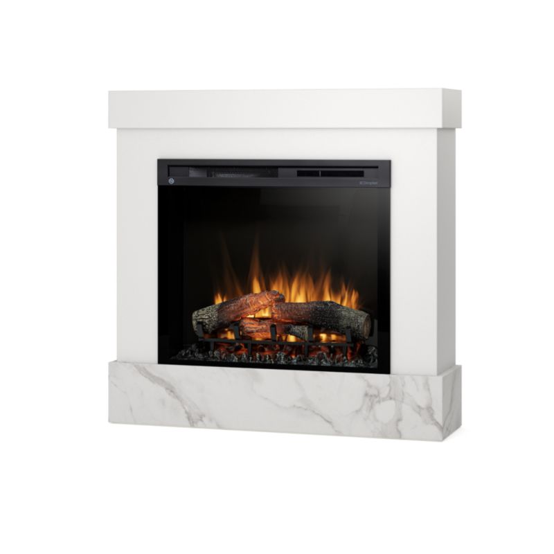 Kominek elektryczny Warmtec Diro 1400W 28" XHD Biały, Marmur Crystal 1 szt.