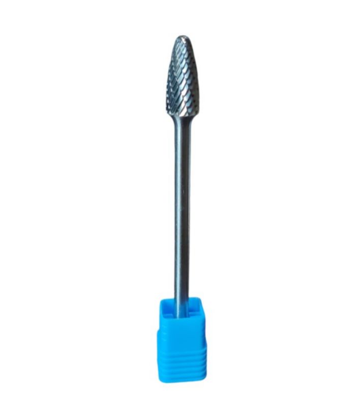 Frez pilnik obrotowy wydłużony ostrołukowy zaokrąglony Kormax 12x25x125x6mm do metalu z węglika RBF (SF61225-L4) - 1 szt.