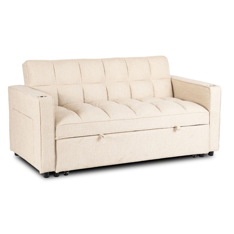Amerykanka Mebel Elite ASTER 2 Fotel Rozkładany Sofa Kanapa Do Spania Wypoczynkowy Beż 1 szt