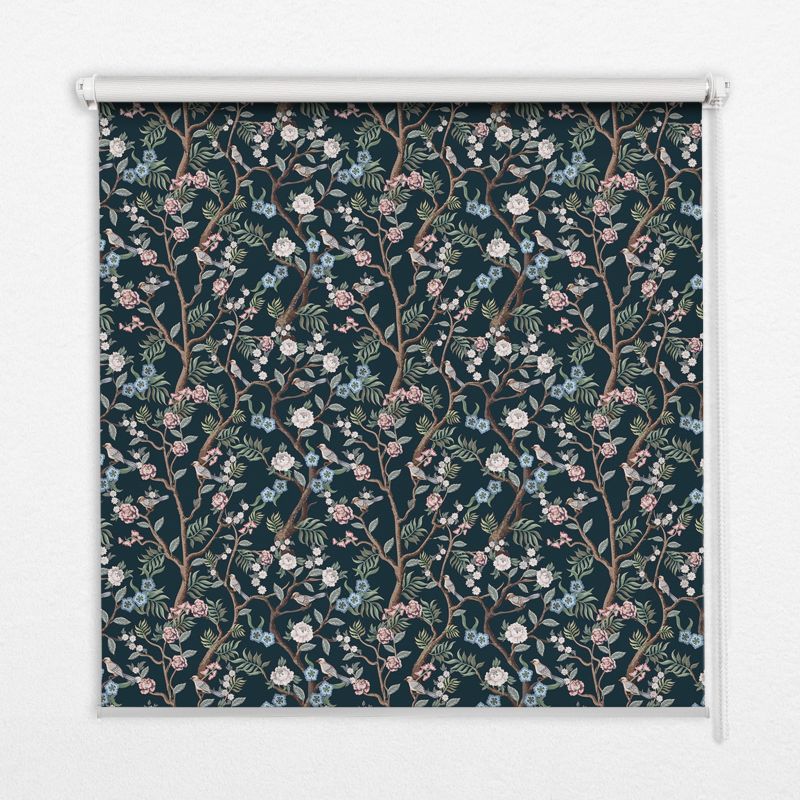 Roleta Do Sypialni Tulup 130x140 cm Pnącza Kwiatów Montaż do ściany/sufitu 1 szt.