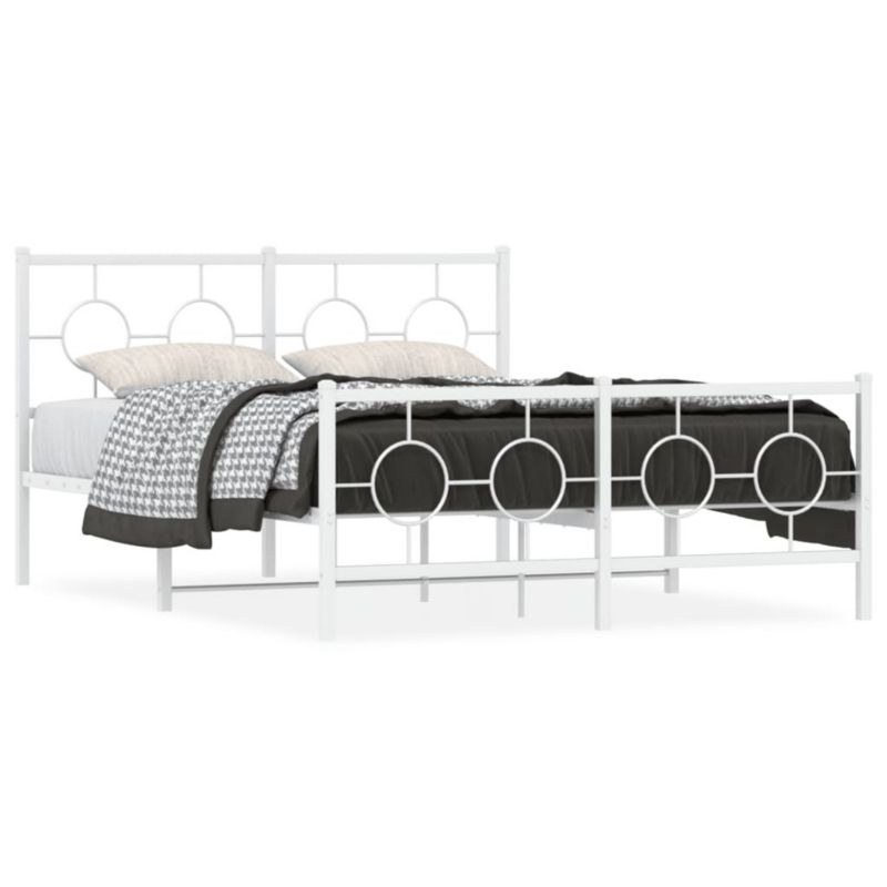 Łóżko metalowe WaszeMeble 140x190 cm biała WM-376293 1 szt.