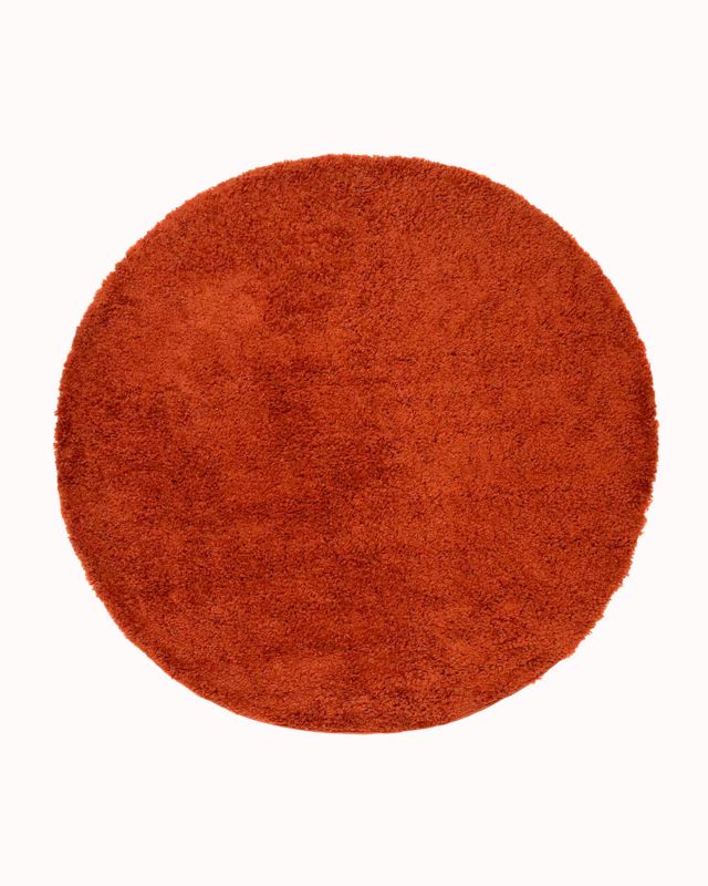 Dywan okrągły Shaggy 80x80cm Unito Terra Mazovia - puszysty, wysokie runo, czerwony, 1szt.