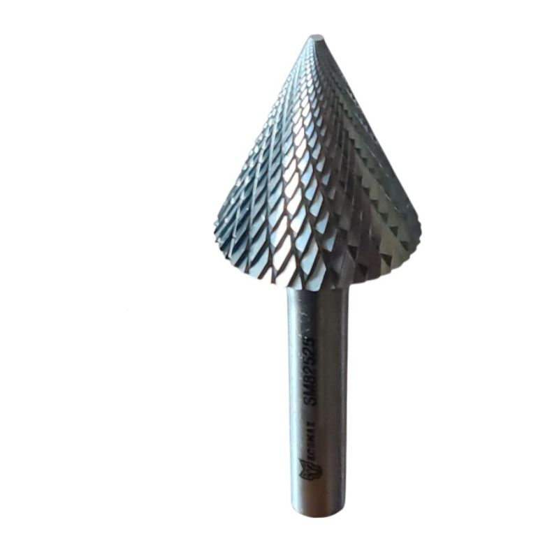 Frez pilnik obrotowy stożkowy Kormax 25x25x70x8mm do metalu z węglika M/SKM (SM82525) - 1 szt.