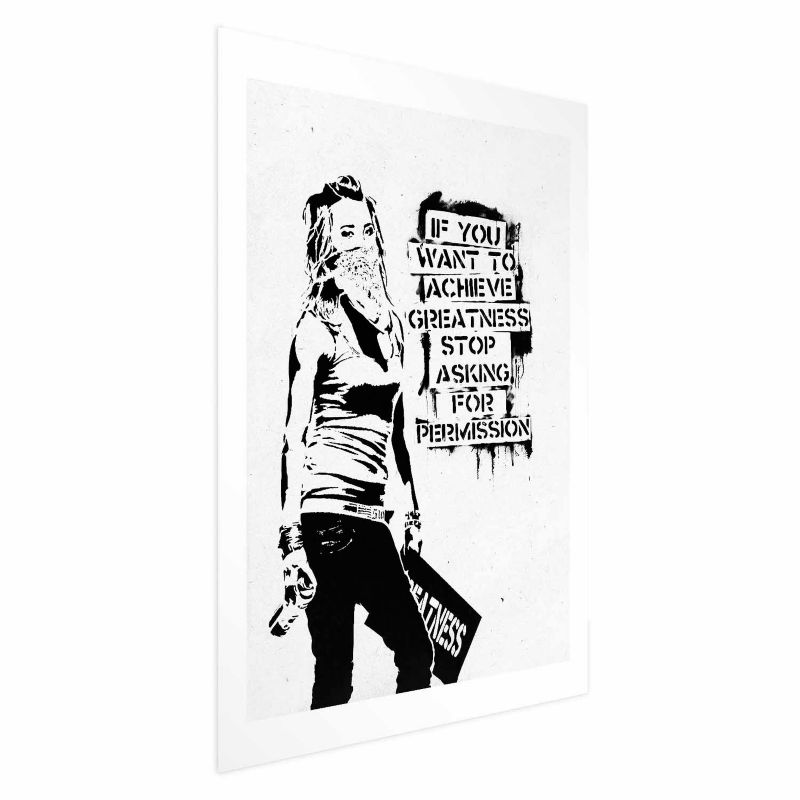 Plakat Artgeist Dziewczyna z graffiti 60x90 cm bez ramy 1 szt