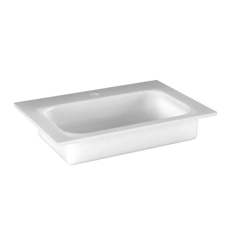 Umywalka wpuszczana szklana KROFAM NEO 60 cm matowa 1 szt