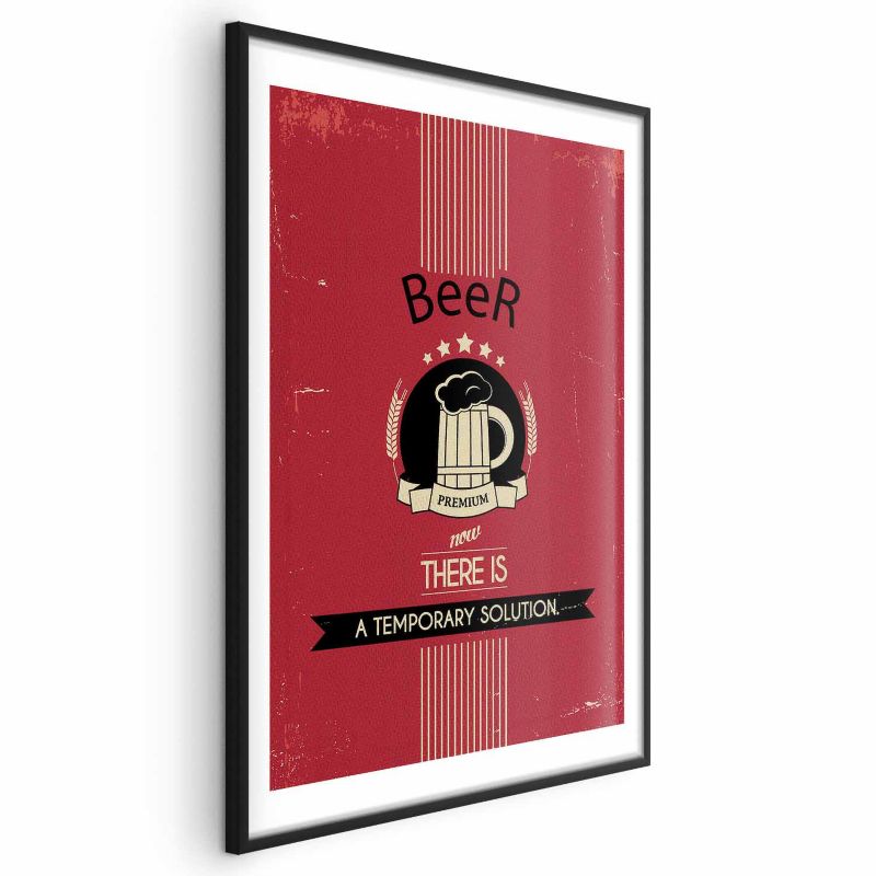 Plakat Artgeist Premium Beer 29,7x42 cm z ramą czarną 1 szt