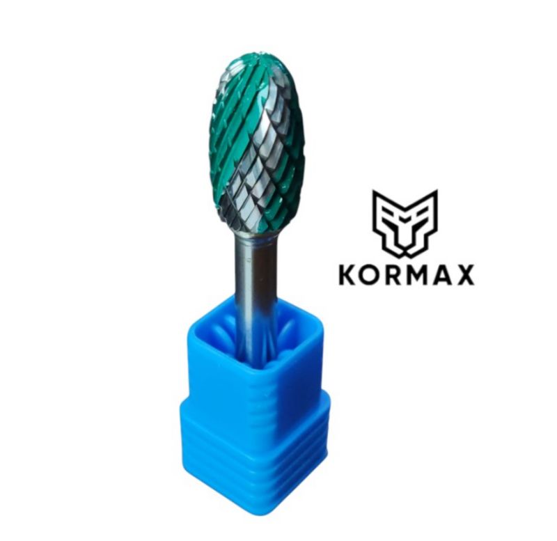 Frez pilnik obrotowy do metalu Kormax 12x22mm chwyt 6mm z węglika spiekanego ząb mieszany (E122206MC) - 1 szt.