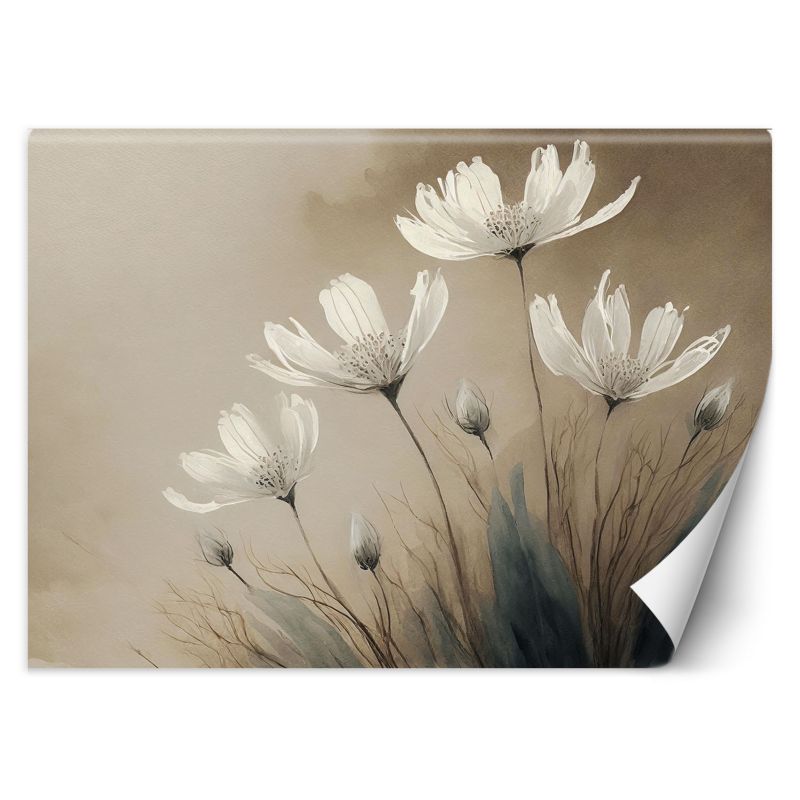 Fototapeta Feeby Białe kwiaty Abstrakcja 150x105 1 szt
