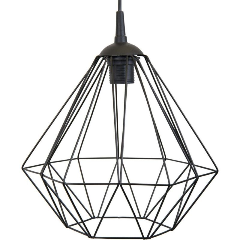 Lampa wisząca HowHomely Diamond czarna metalowa 25 cm 1 szt.