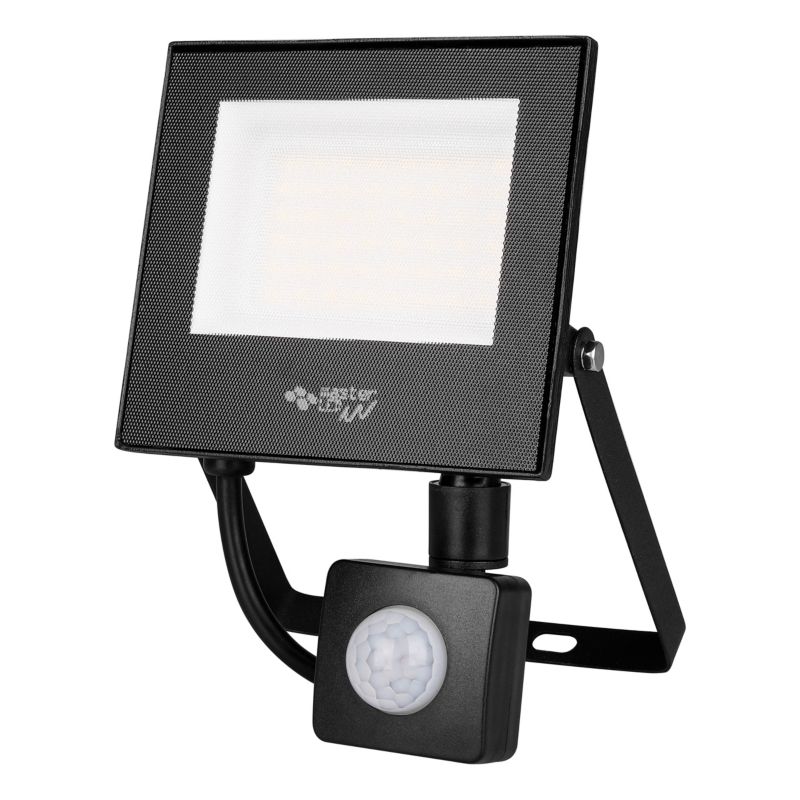 Naświetlacz LED z czujnikiem ruchu MasterLED Tiga 30W IP65 4500K lampa halogen zewnętrzny czarny 1 szt.