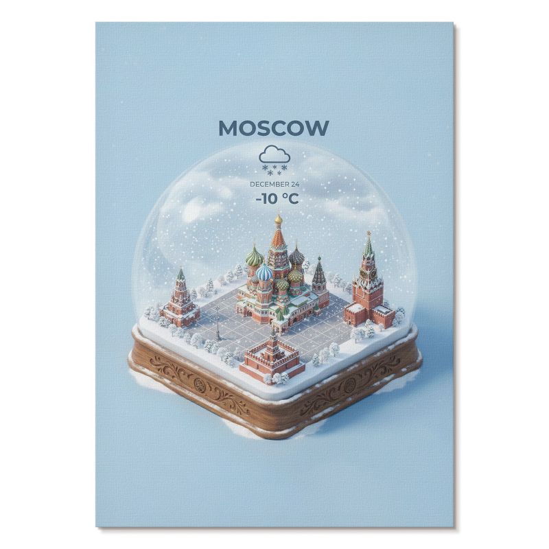 Plakat na Ścianę Tulup 29,7x42 cm (A3) Kula śniegowa Moskwa Do salonu, biura, 1 szt.