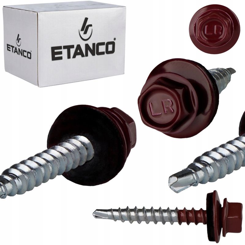Wkręty Farmerskie Etanco 4,8X35mm Ral 3005 250 szt.