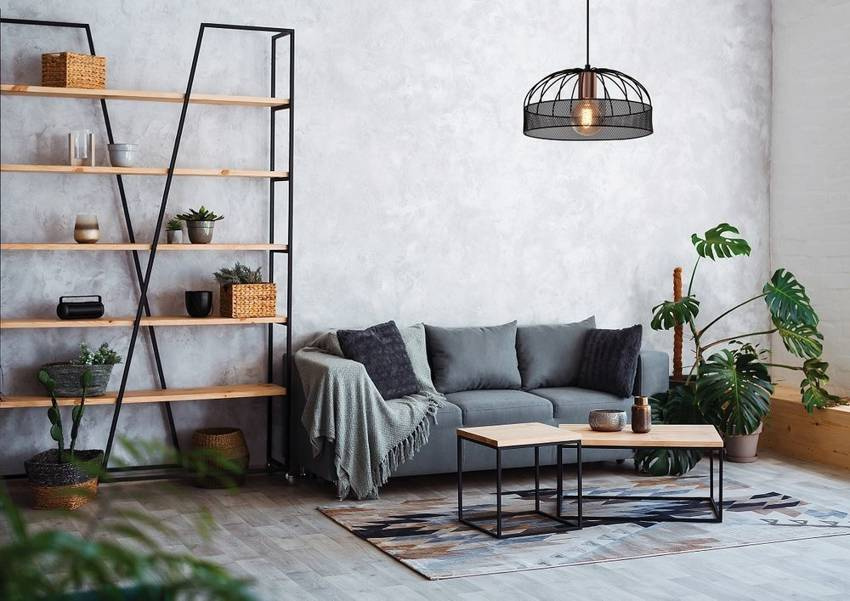 Czarna lampa wisząca metalowa regulowana do salonu LEVI 1xE27
