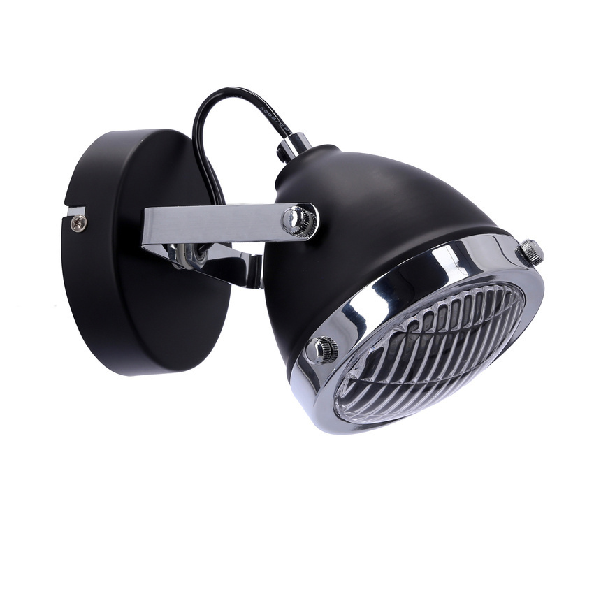 Czarny kinkiet ścienny do salonu CRAZY 1xGU10 metal