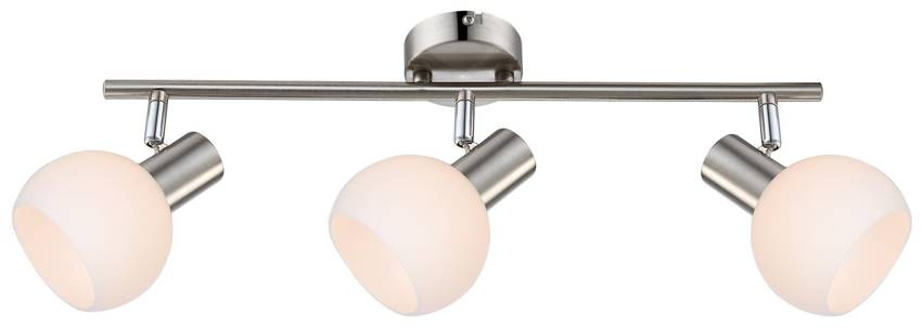 Lampa sufitowa listwa 3-punktowa do salonu MAURO satyna nikiel